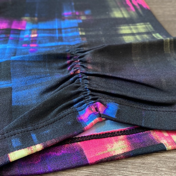 Calvin Klein Performance multicoloured abstract crop leggings yoga workout - Picture 7 of 10